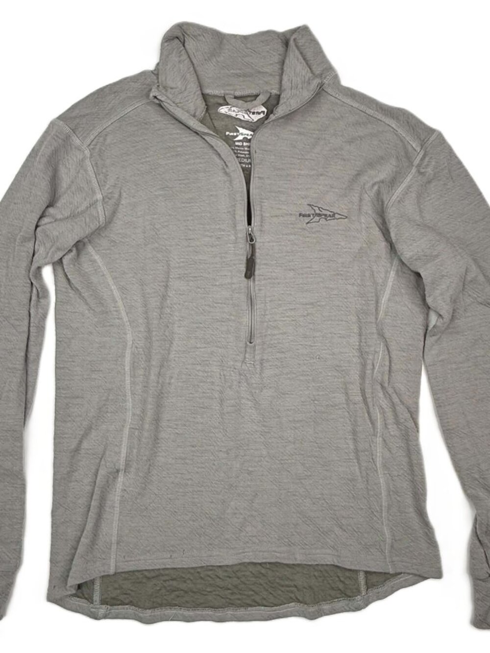 FirstSpear Mid Shirt ACM Mid 400 Merino Wool Tactical 1/4 Zip Pullover Gray Med